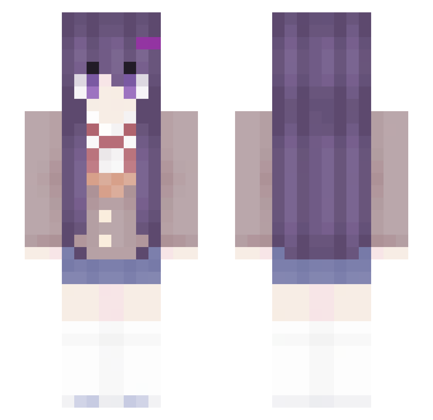 swlista Minecraft skin, front and back view
