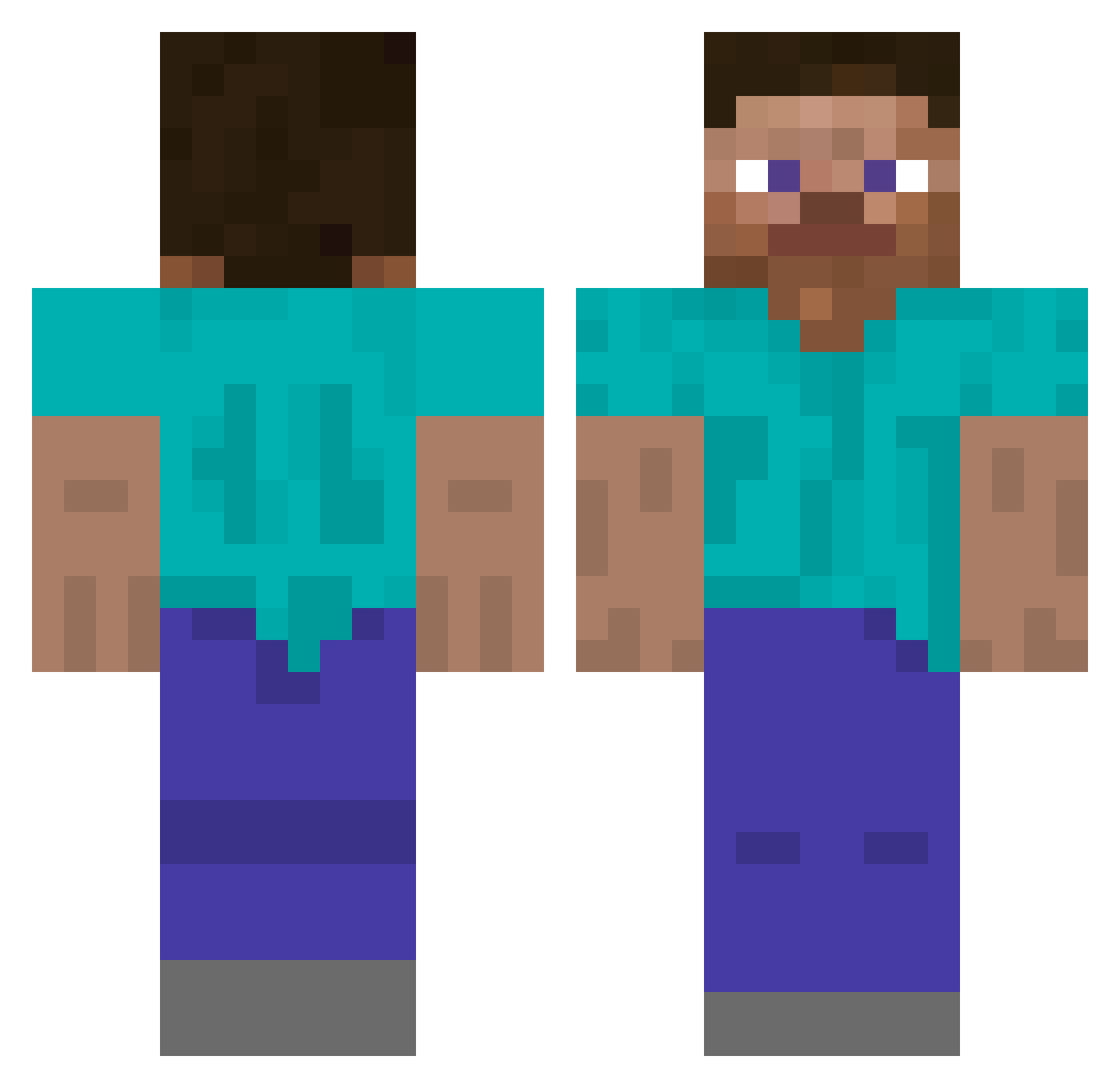 FitGeoduck55306 Minecraft skin, front and back view