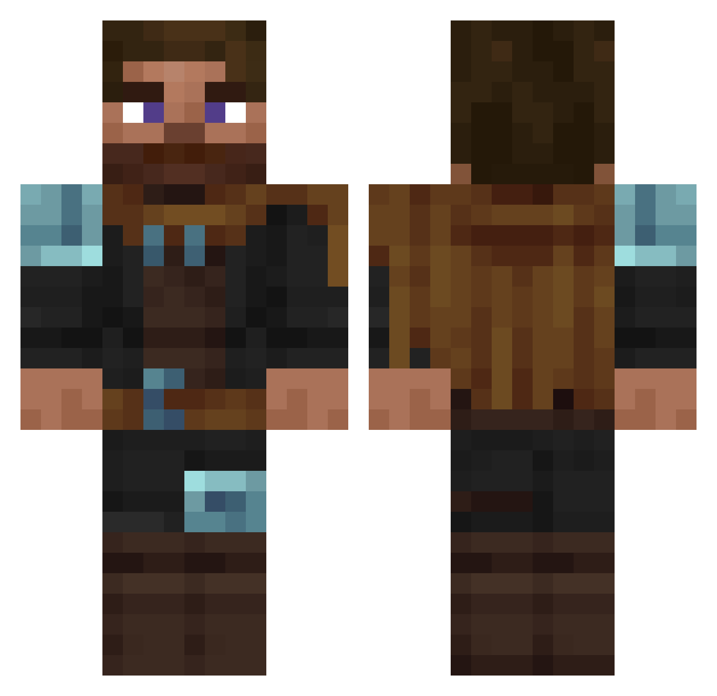 OABeSan Minecraft skin, front and back view