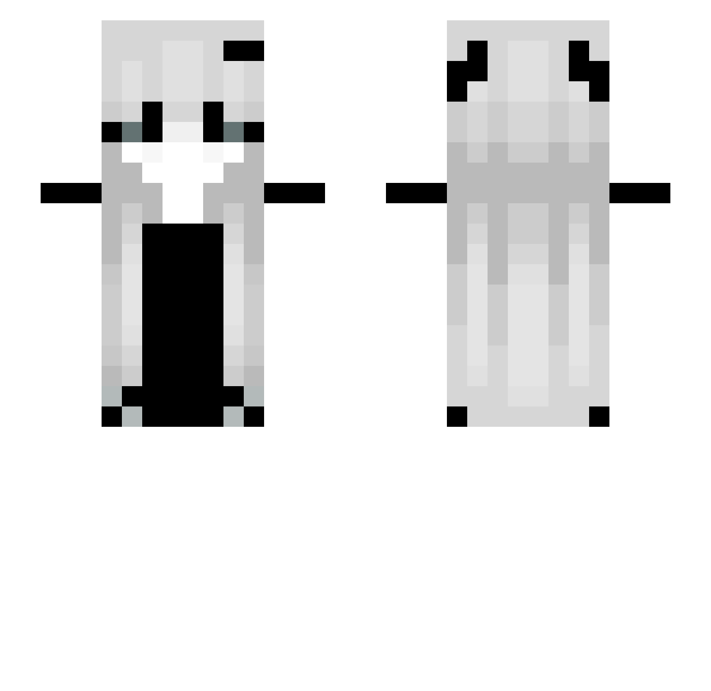 LodSb Minecraft skin, front and back view