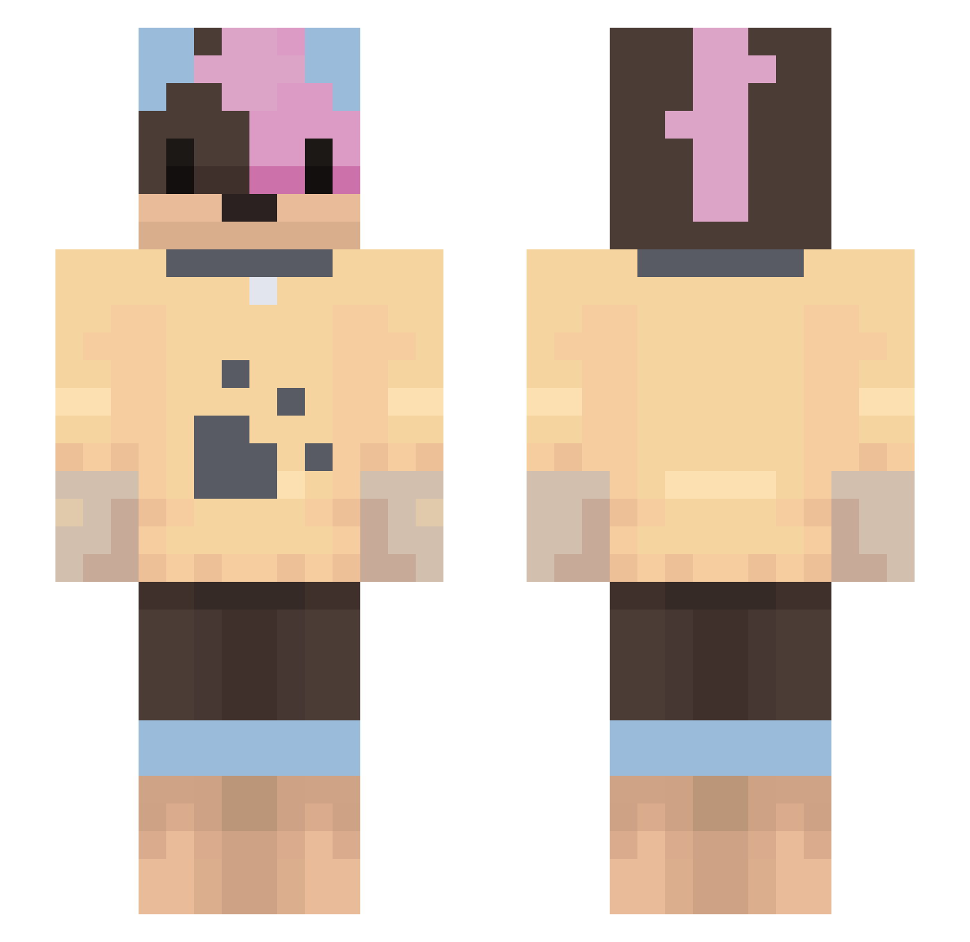 GoodBoiPuppy Minecraft skin, front and back view