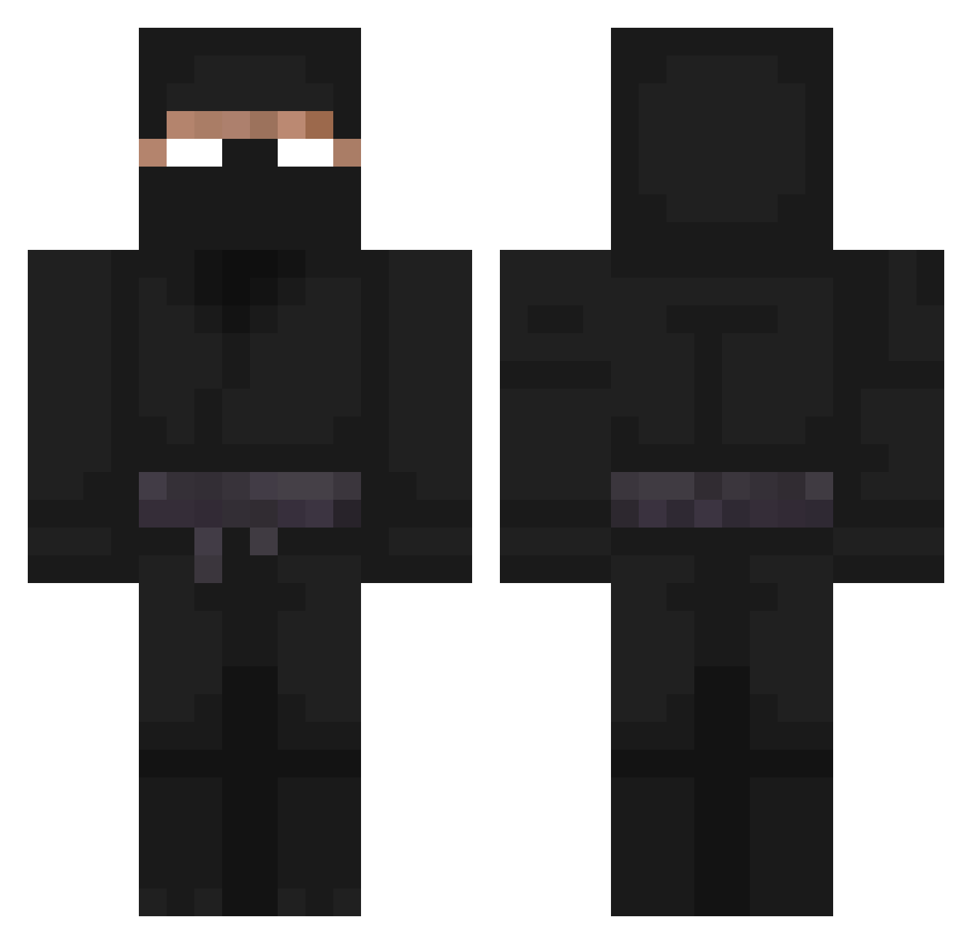 elcajun Minecraft skin, front and back view