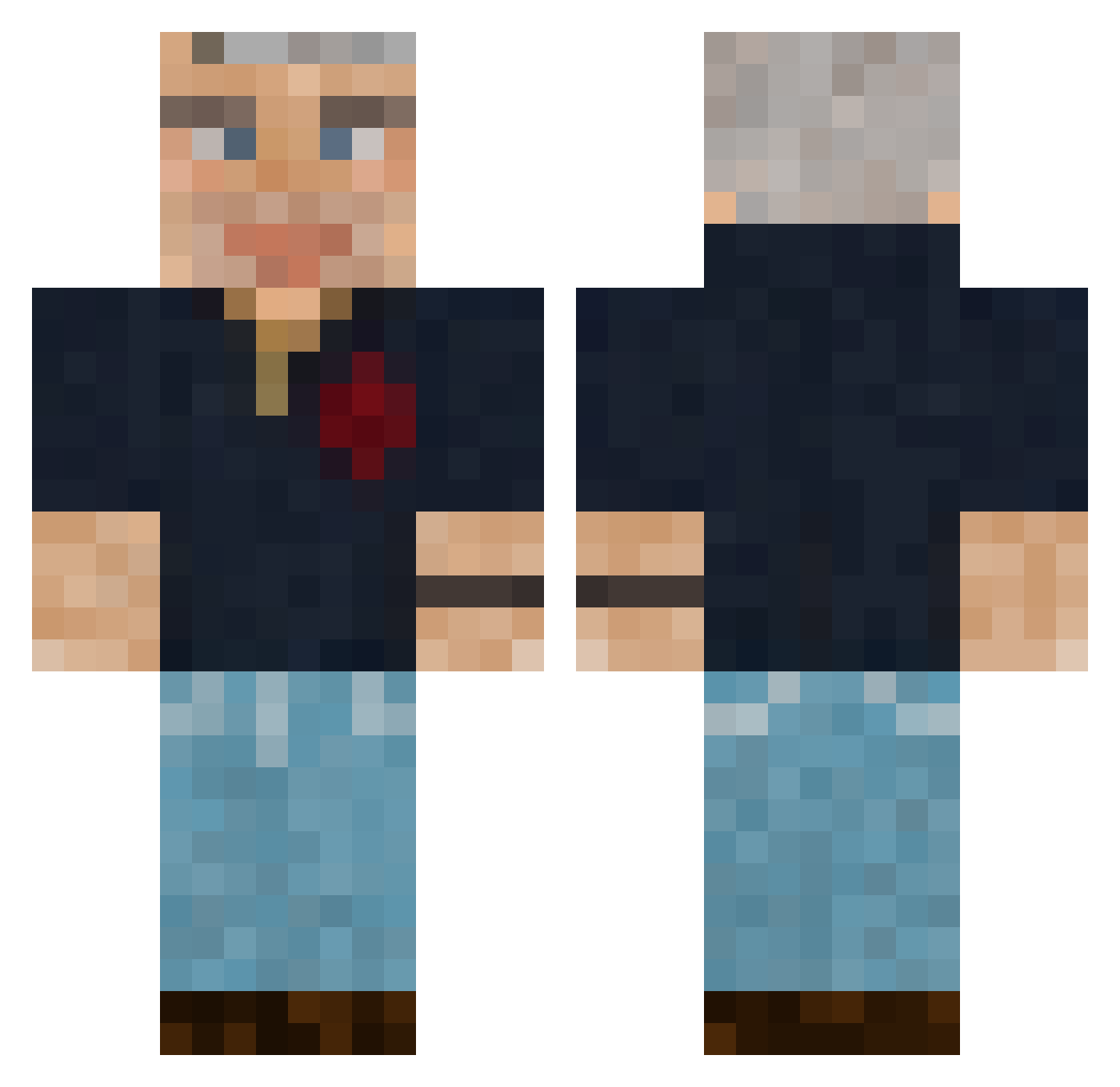 rug7 Minecraft skin, front and back view