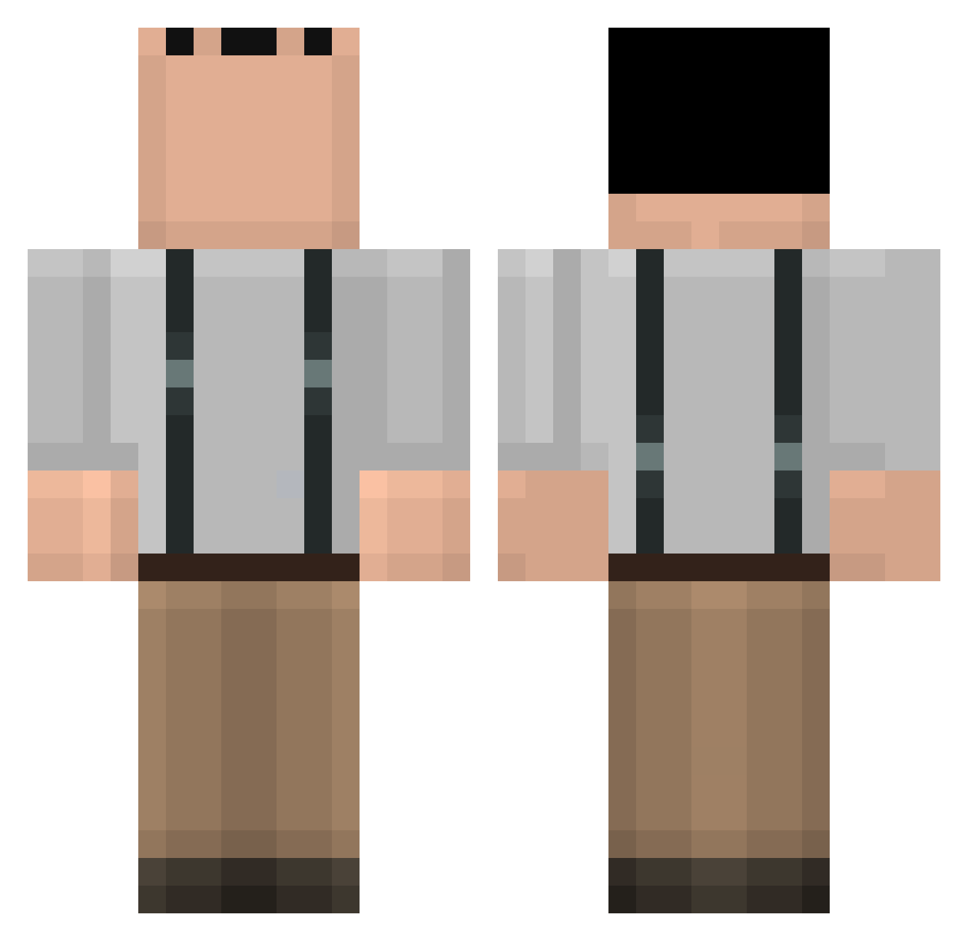 seiblitz Minecraft skin, front and back view