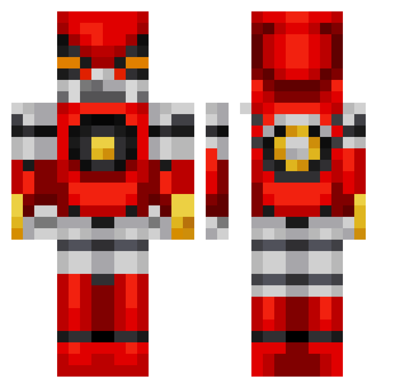The_Wetglizzy Minecraft skin, front and back view