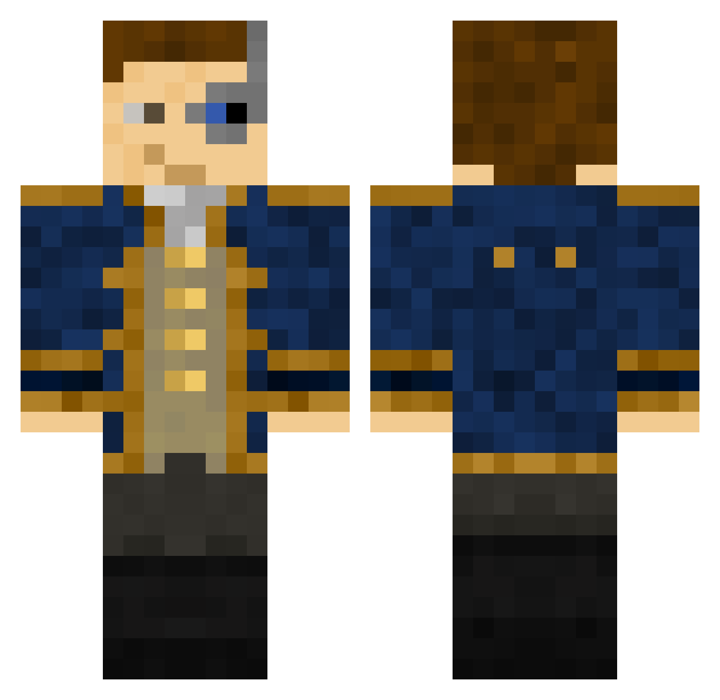 Billi Minecraft skin, front and back view