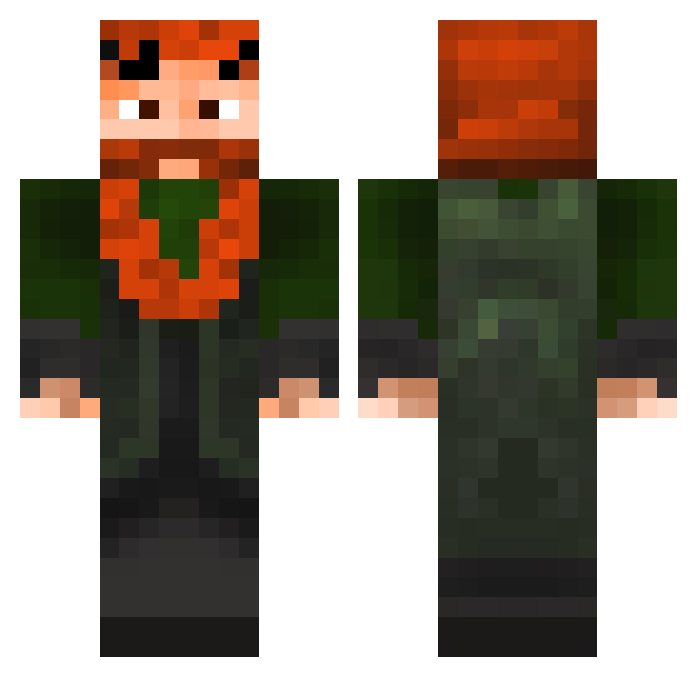 LordPainting Minecraft skin, front and back view