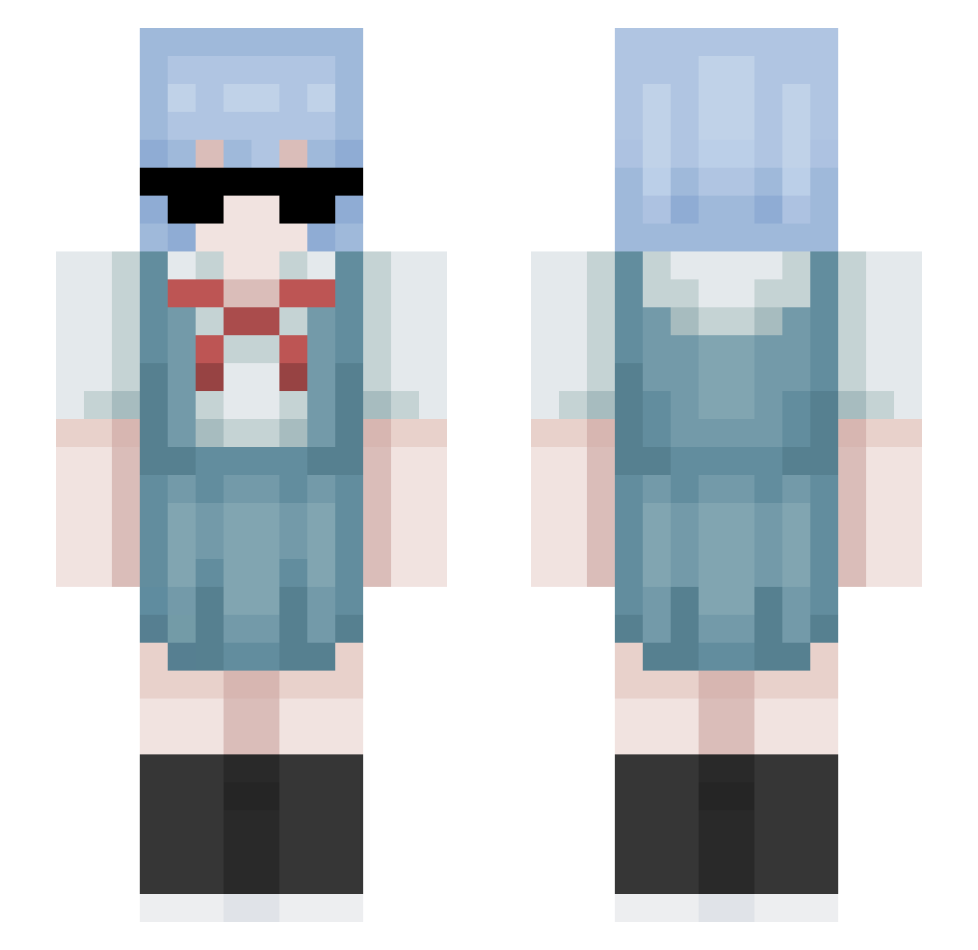 Opproboterhund Minecraft skin, front and back view