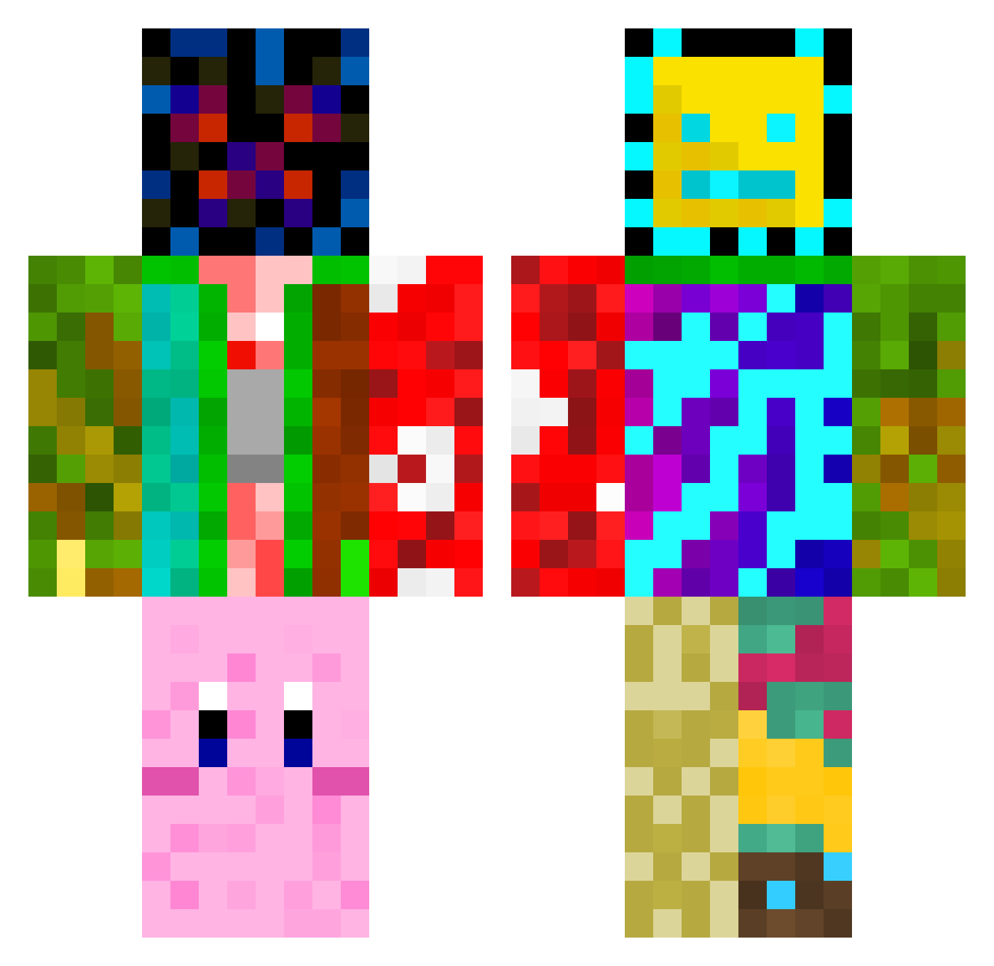 Stridsvagn301 Minecraft skin, front and back view
