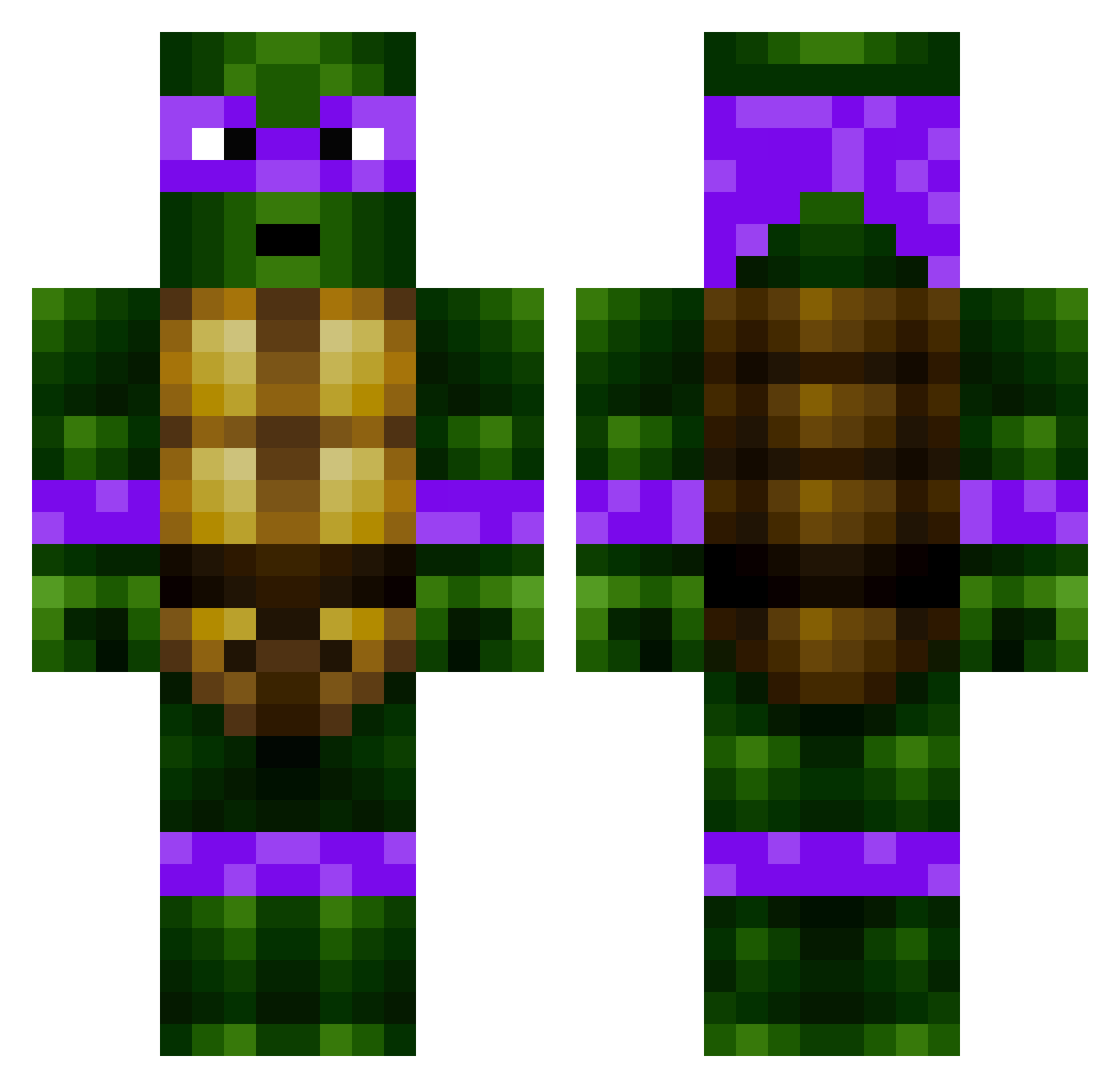 ScootayMcBootay Minecraft skin, front and back view