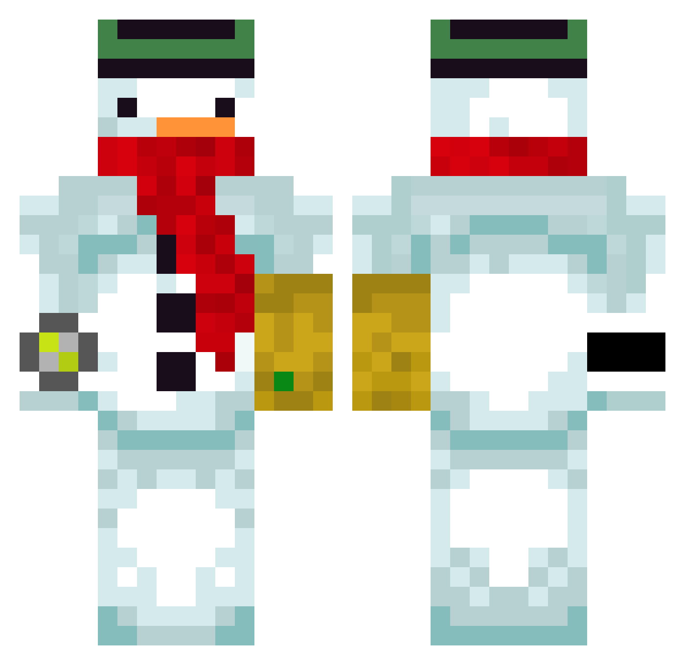 SonaUru Minecraft skin, front and back view