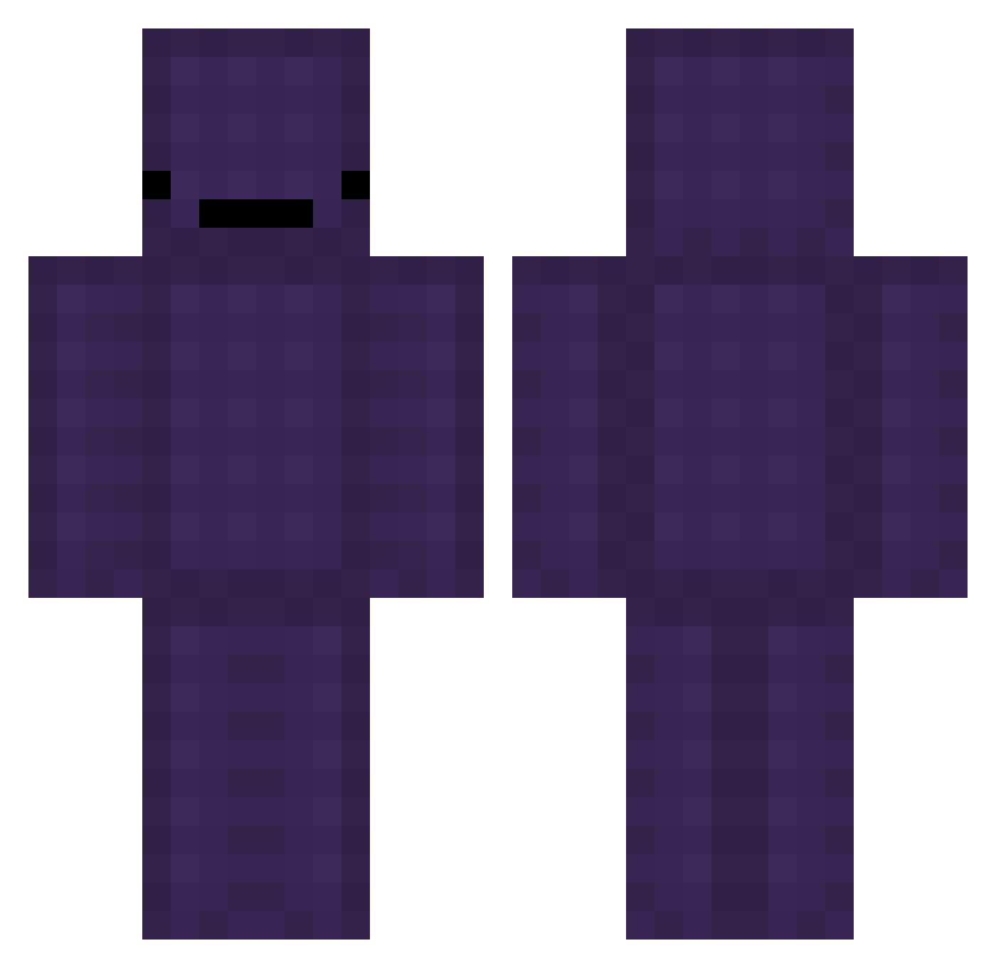 Gebrochen3r Minecraft skin, front and back view