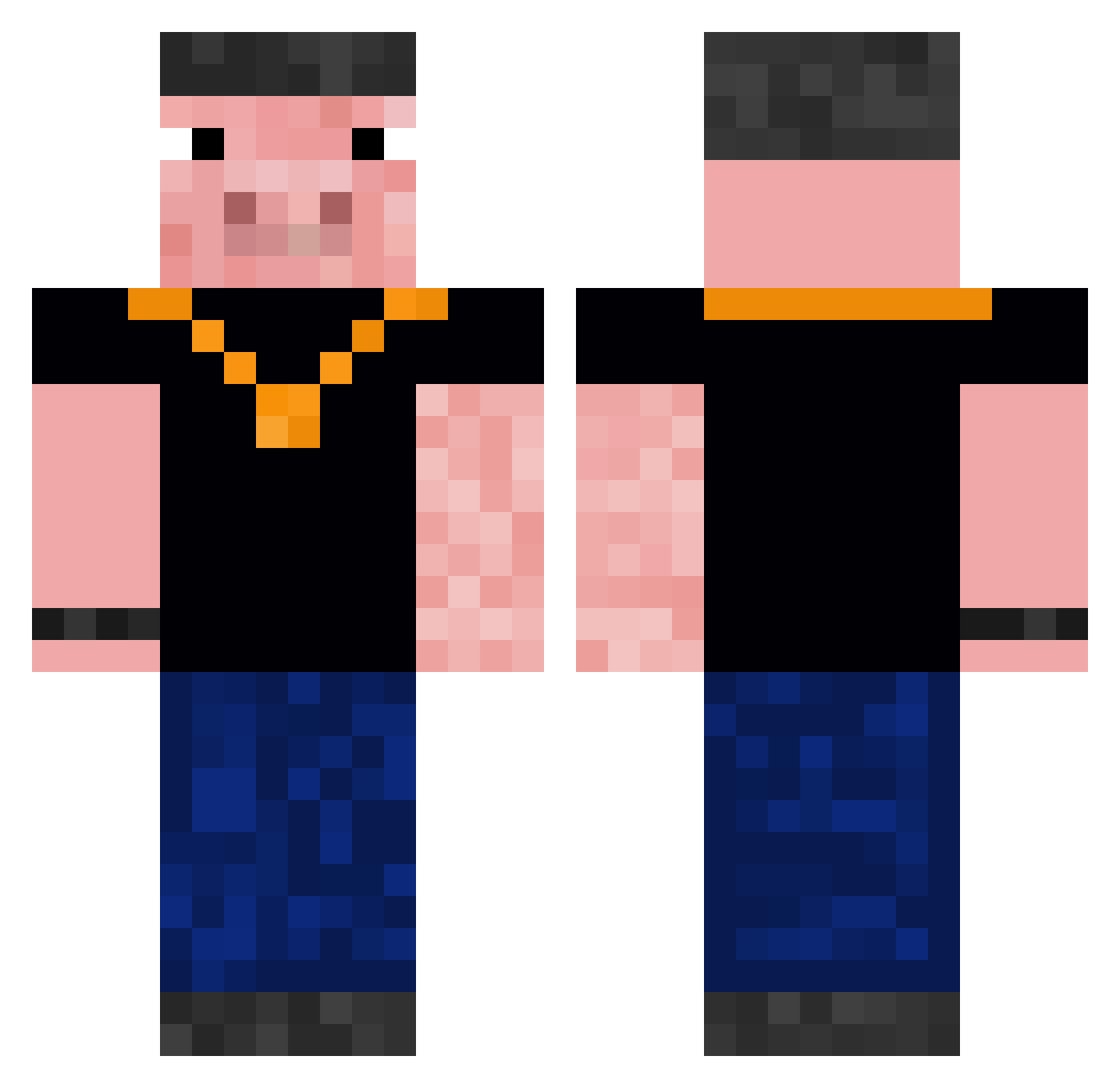 VAPROYT Minecraft skin, front and back view