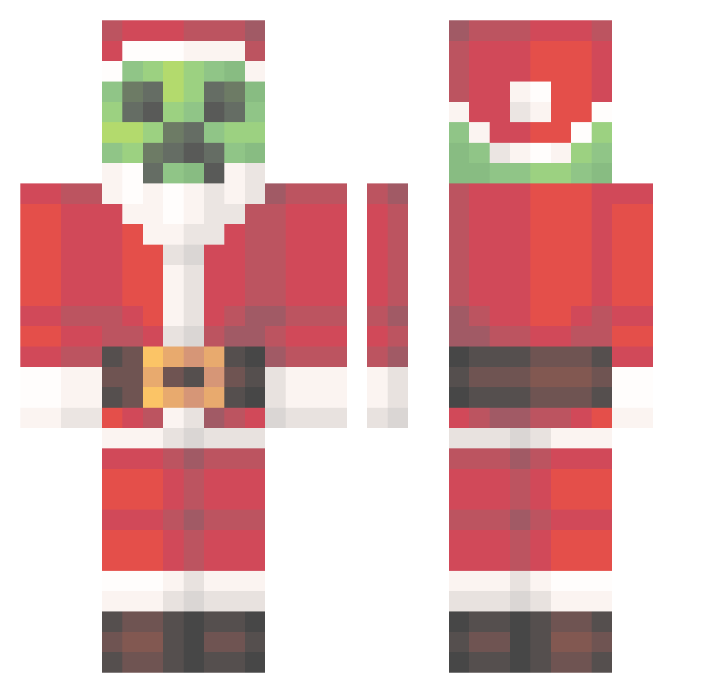 JKRW21 Minecraft skin, front and back view