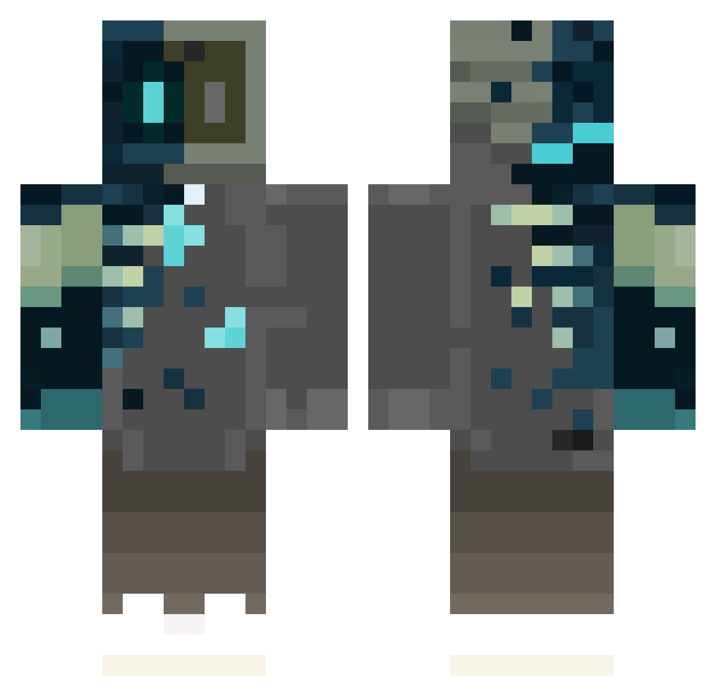 Ralex61 Minecraft skin, front and back view