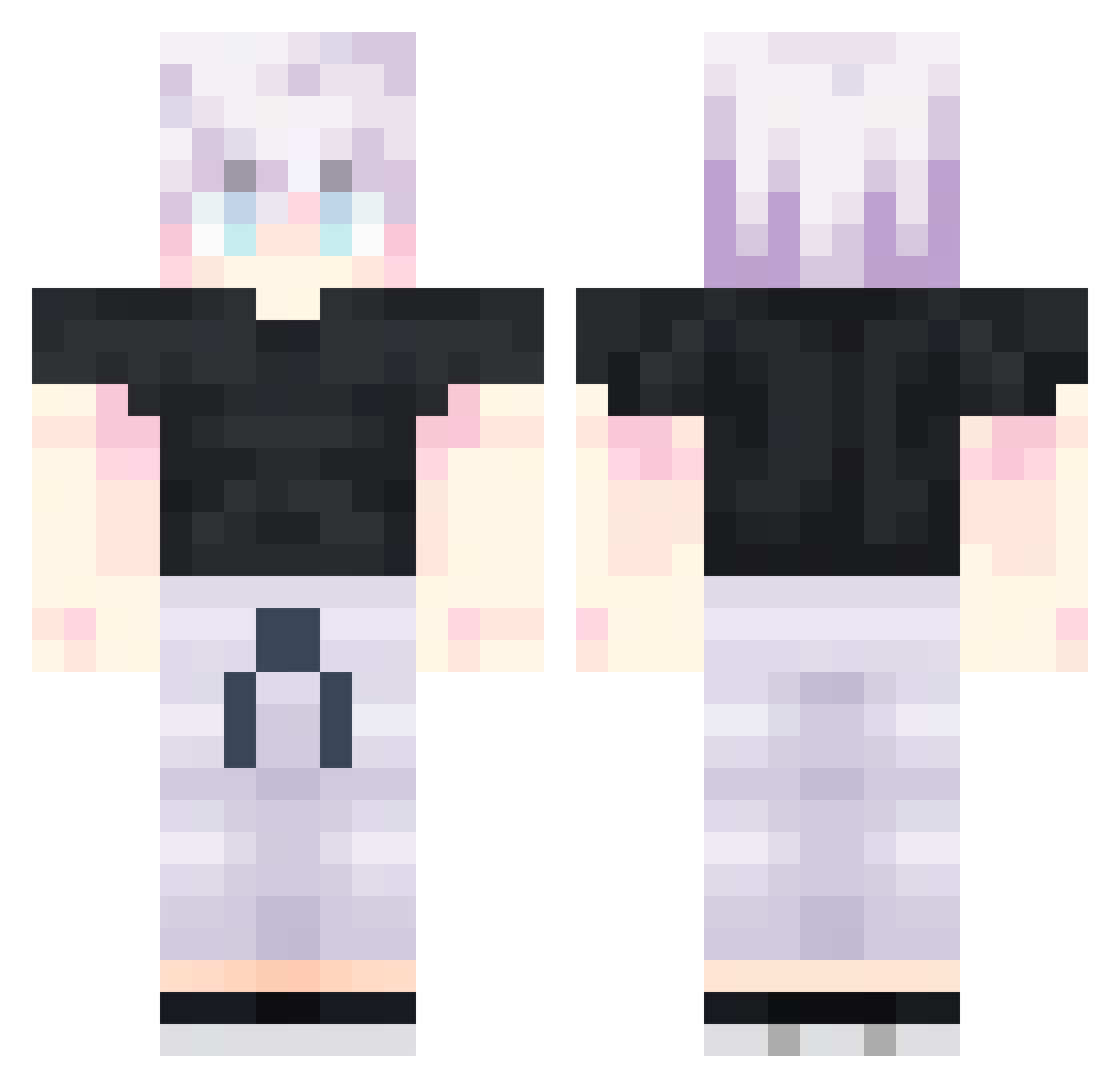 Declan308 Minecraft skin, front and back view