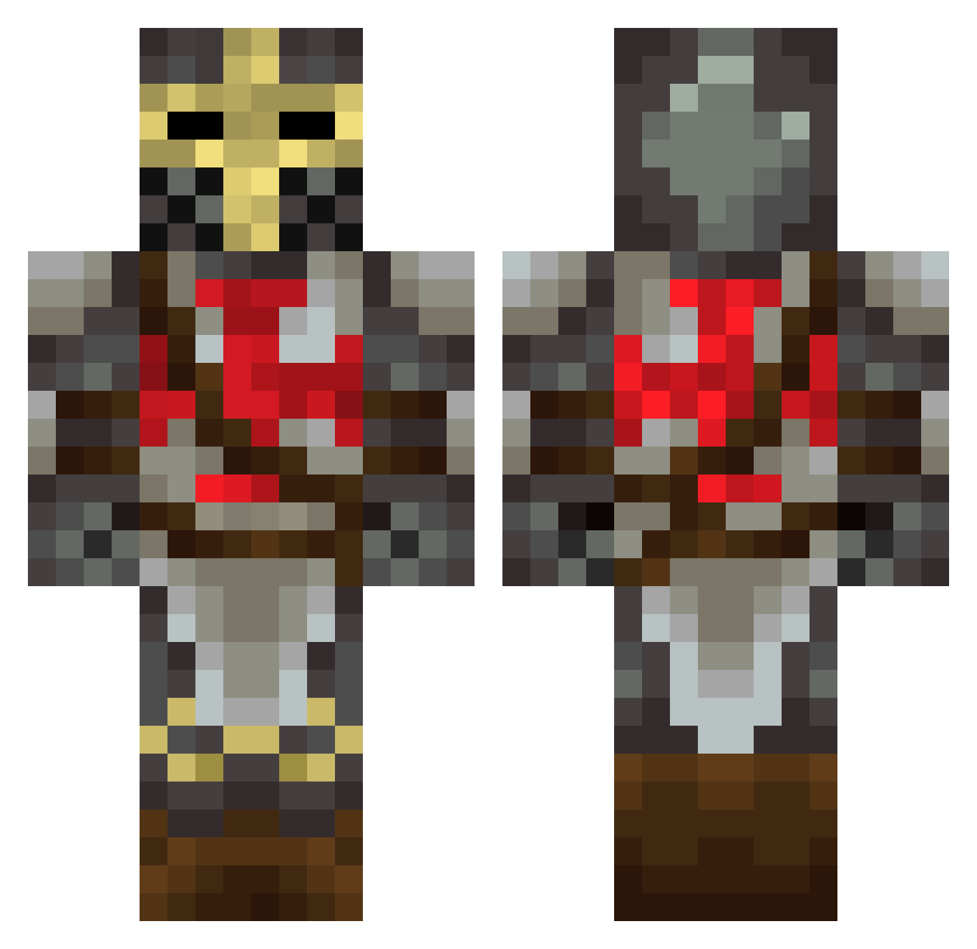 slosoa Minecraft skin, front and back view