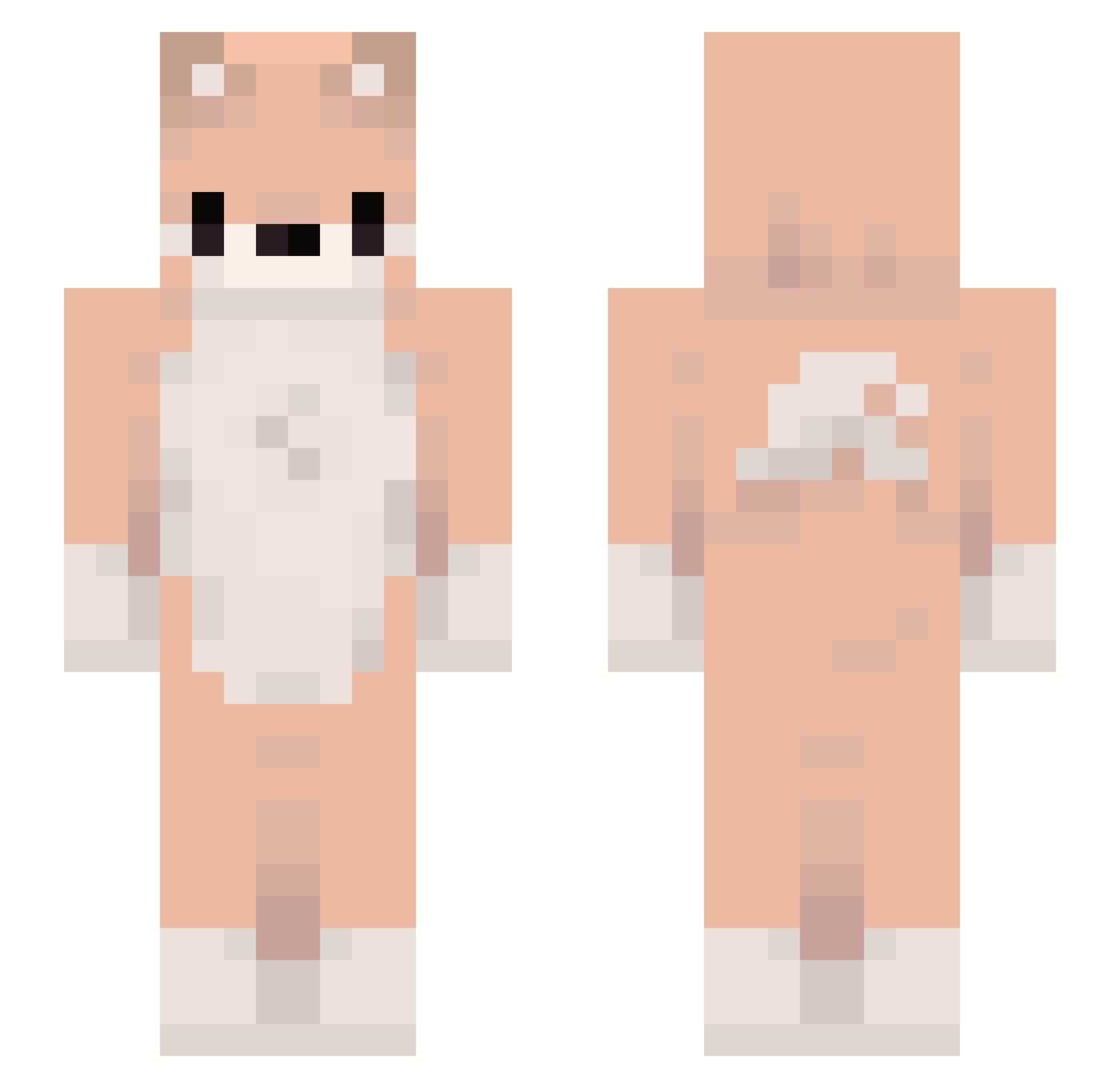 SirDelu Minecraft skin, front and back view