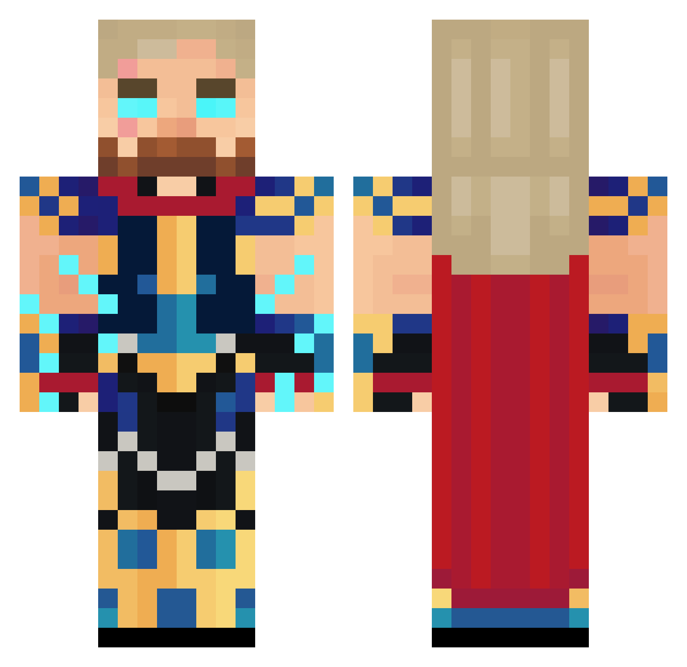 XxDemoliserxX Minecraft skin, front and back view