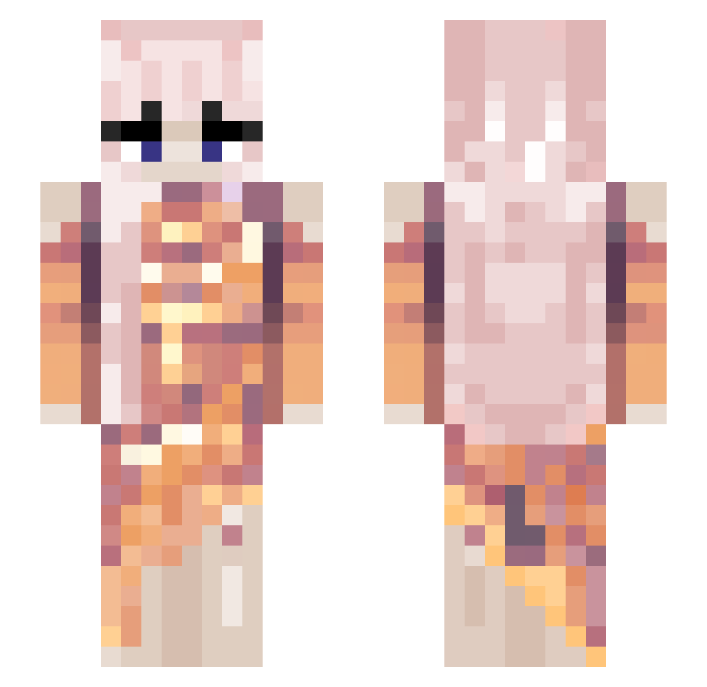 Lizzy503_ Minecraft skin, front and back view