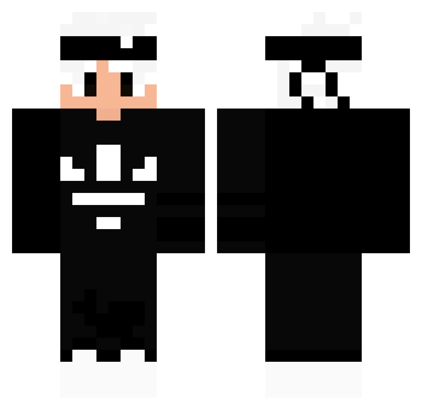 zQuizl Minecraft skin, front and back view