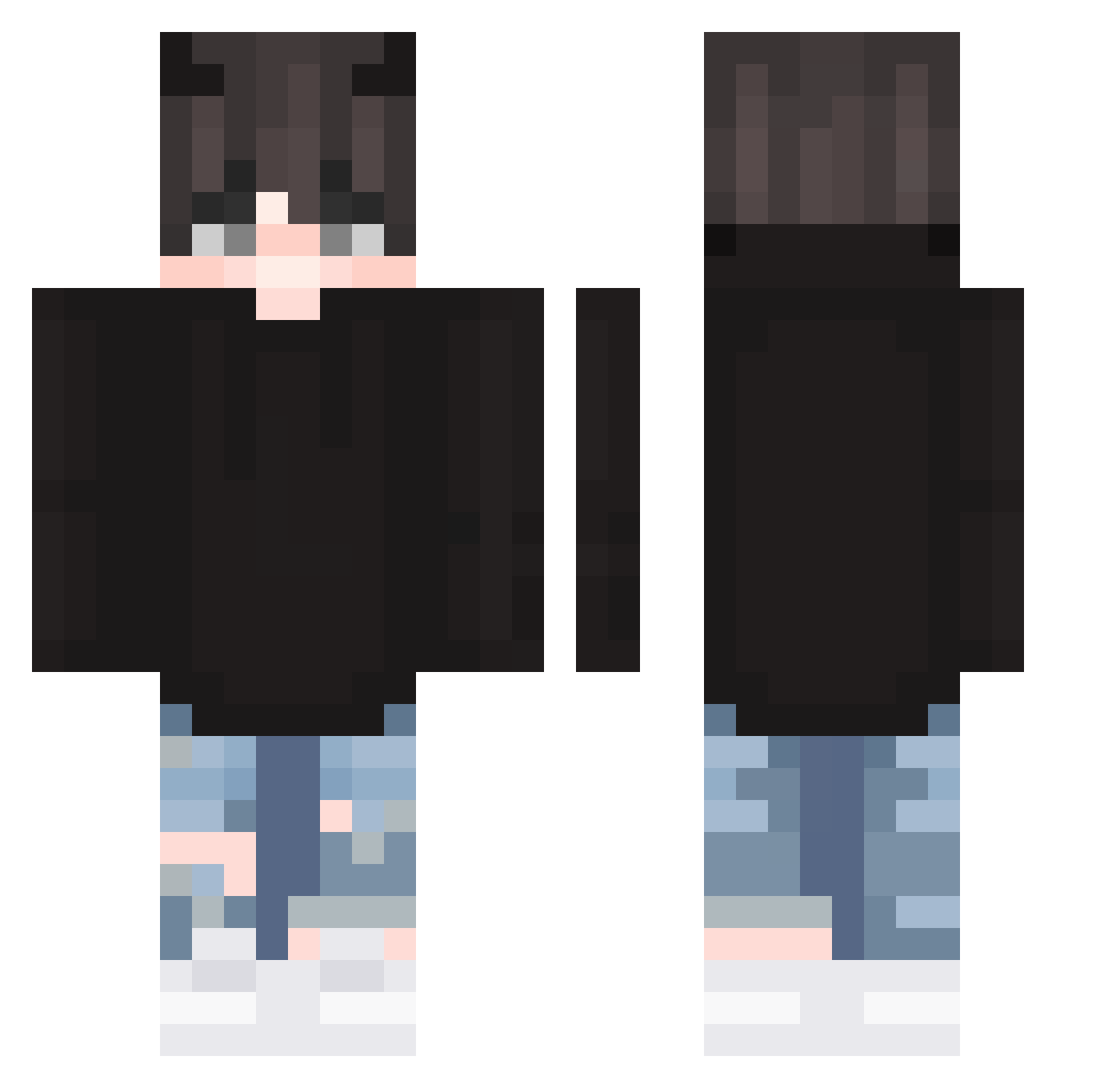 qZ3lda Minecraft skin, front and back view
