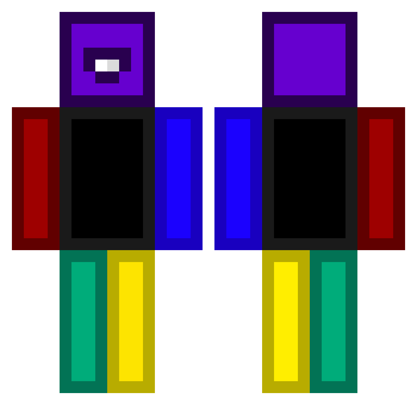 Santana_AV Minecraft skin, front and back view