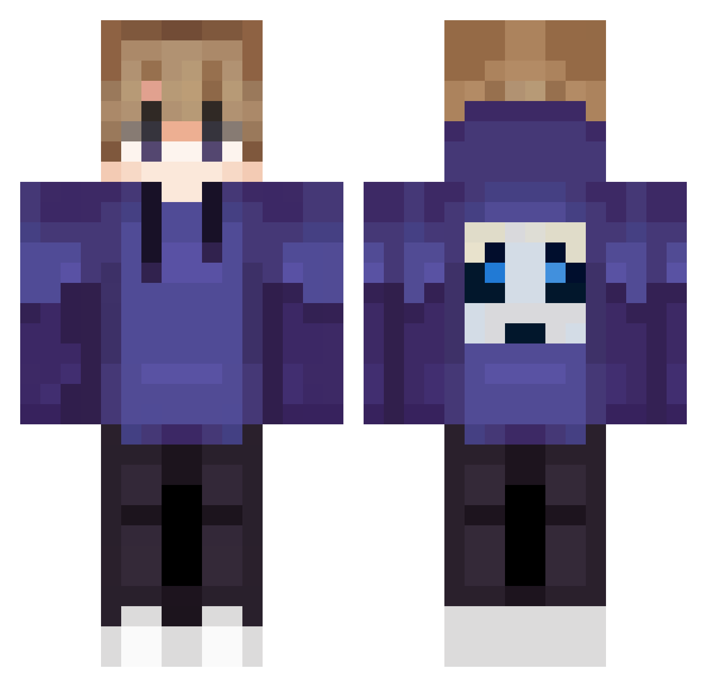 TamerThrower862 Minecraft skin, front and back view