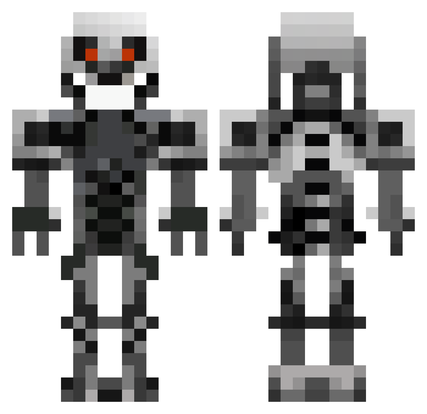 Rodden Minecraft skin, front and back view