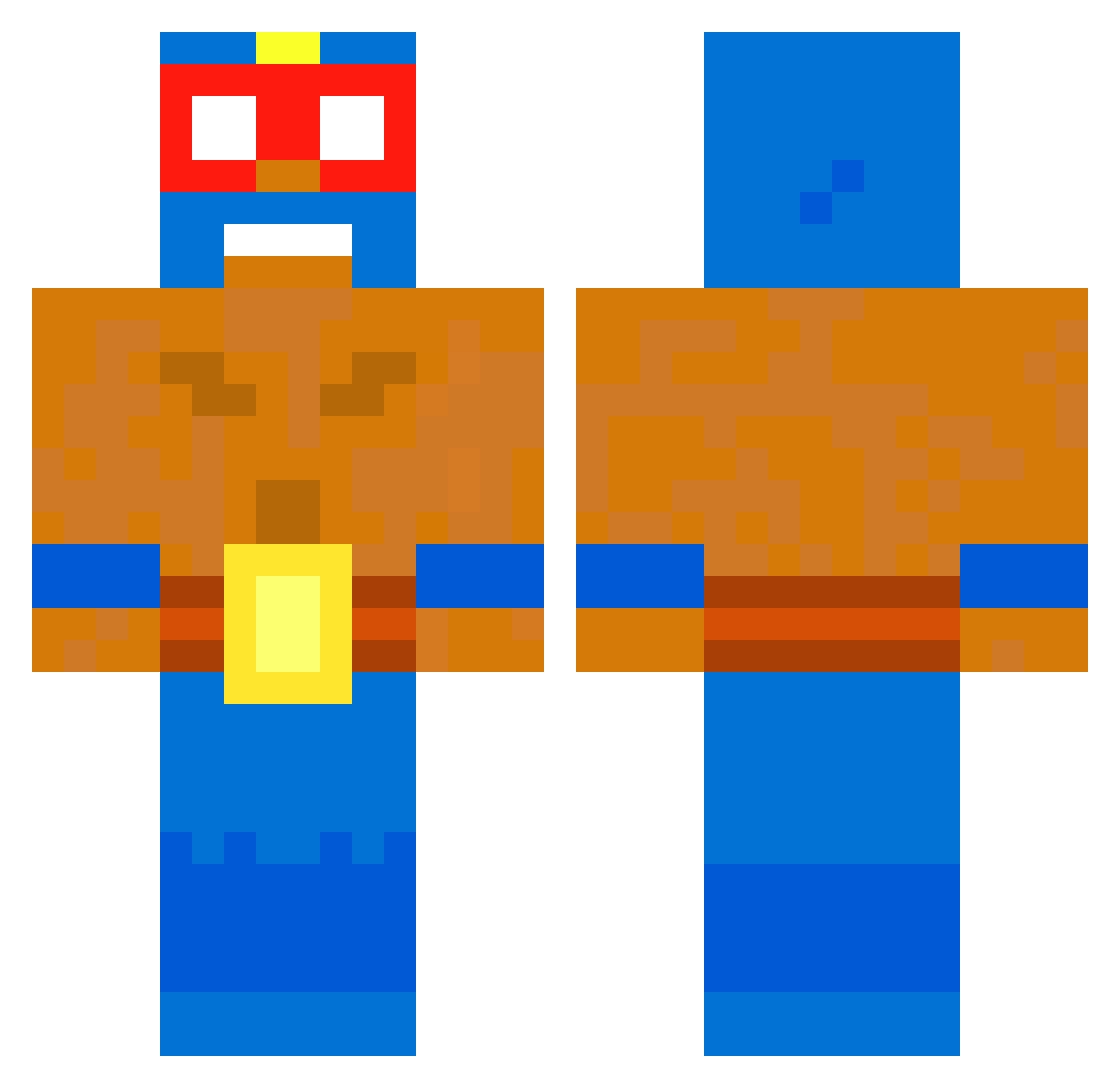 kondio69 Minecraft skin, front and back view