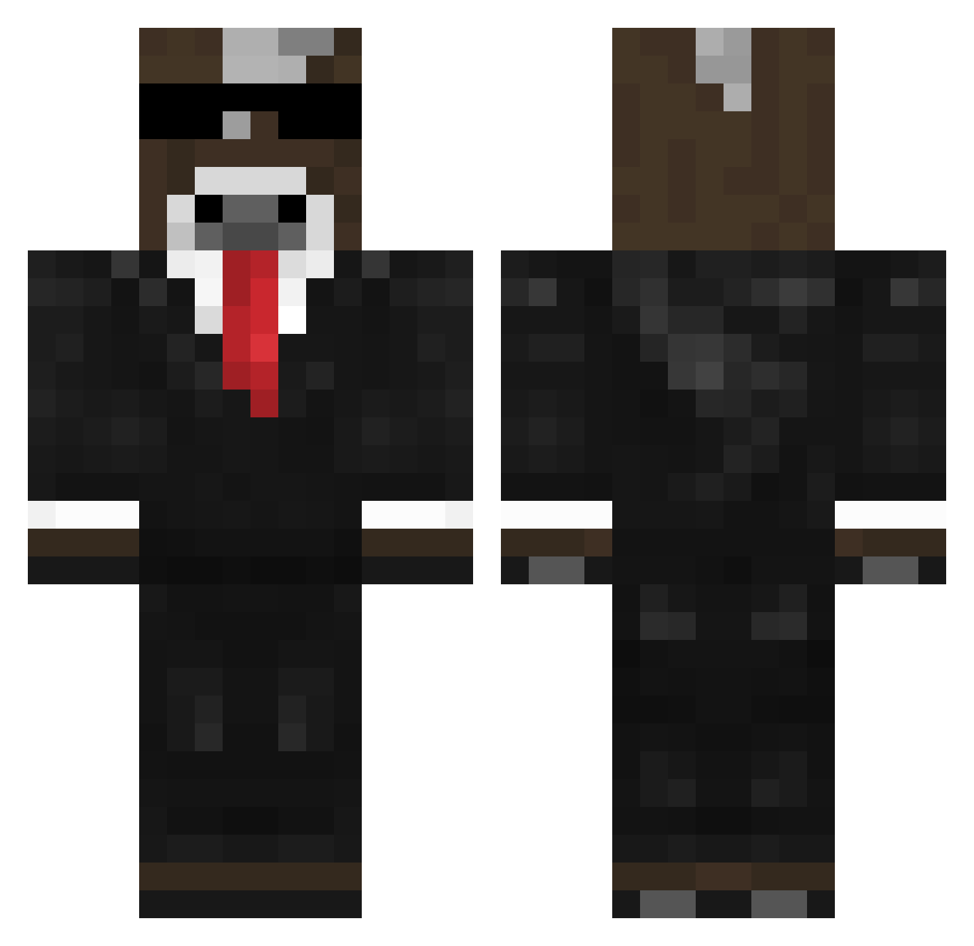YalLock Minecraft skin, front and back view