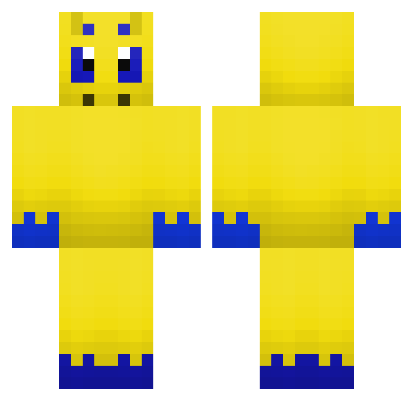 Billie Minecraft skin, front and back view
