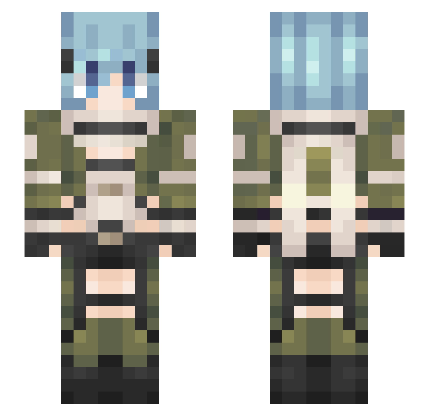soura1073 Minecraft skin, front and back view