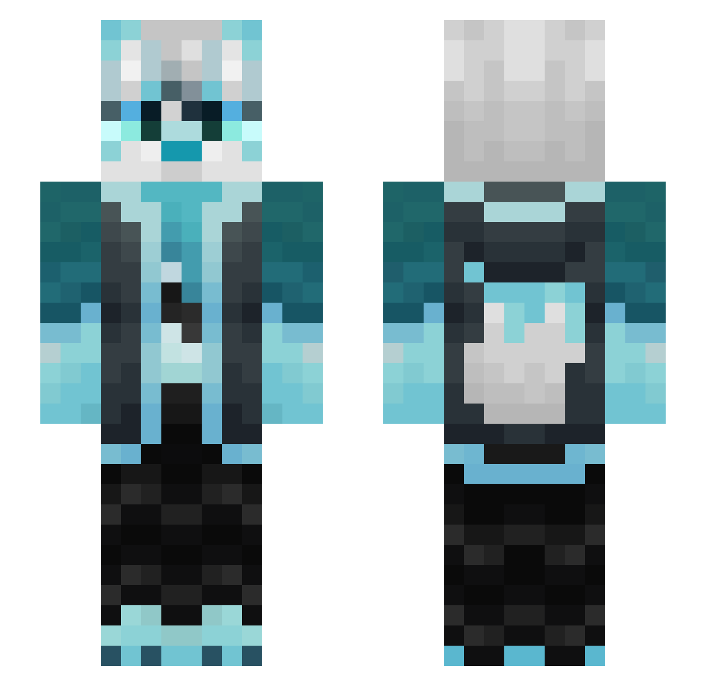 Felyan_x3 Minecraft skin, front and back view