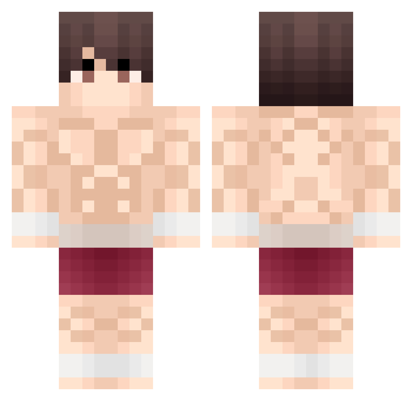 Yosuklee Minecraft skin, front and back view