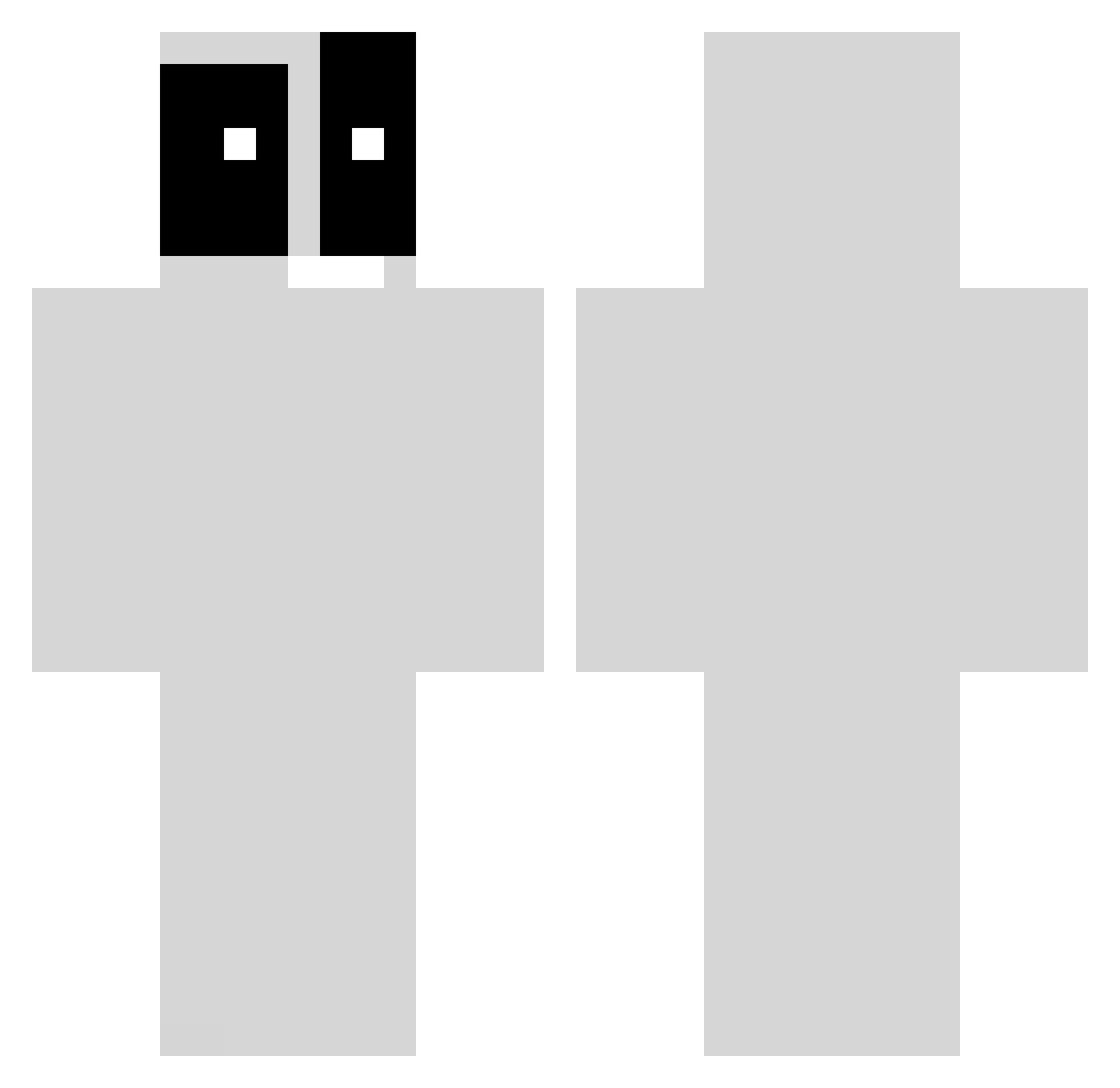 Sofaxx Minecraft skin, front and back view