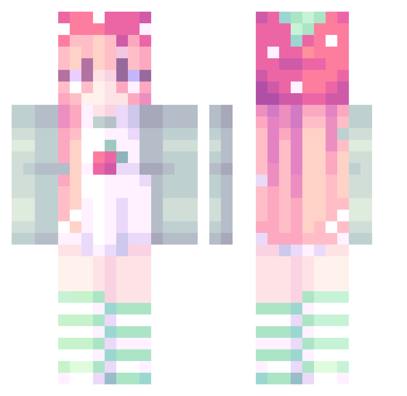 shrekisbae420 Minecraft skin, front and back view
