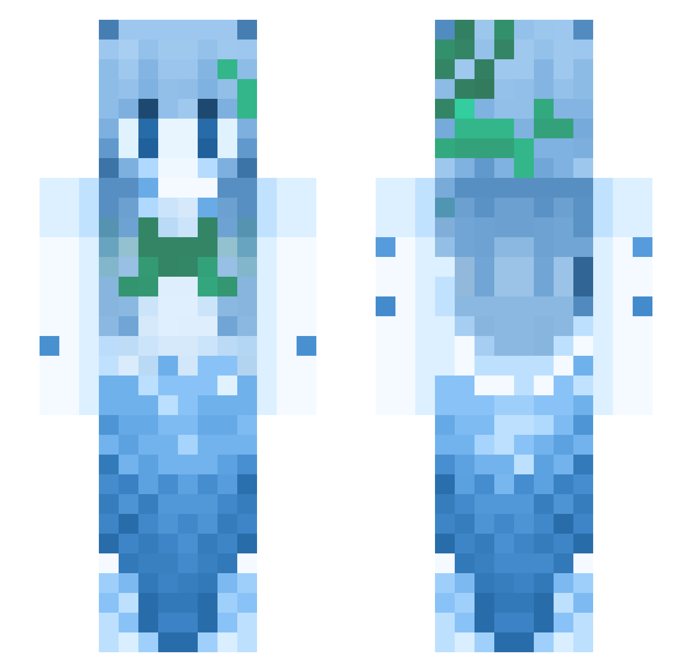 GeorgieB3ar Minecraft skin, front and back view