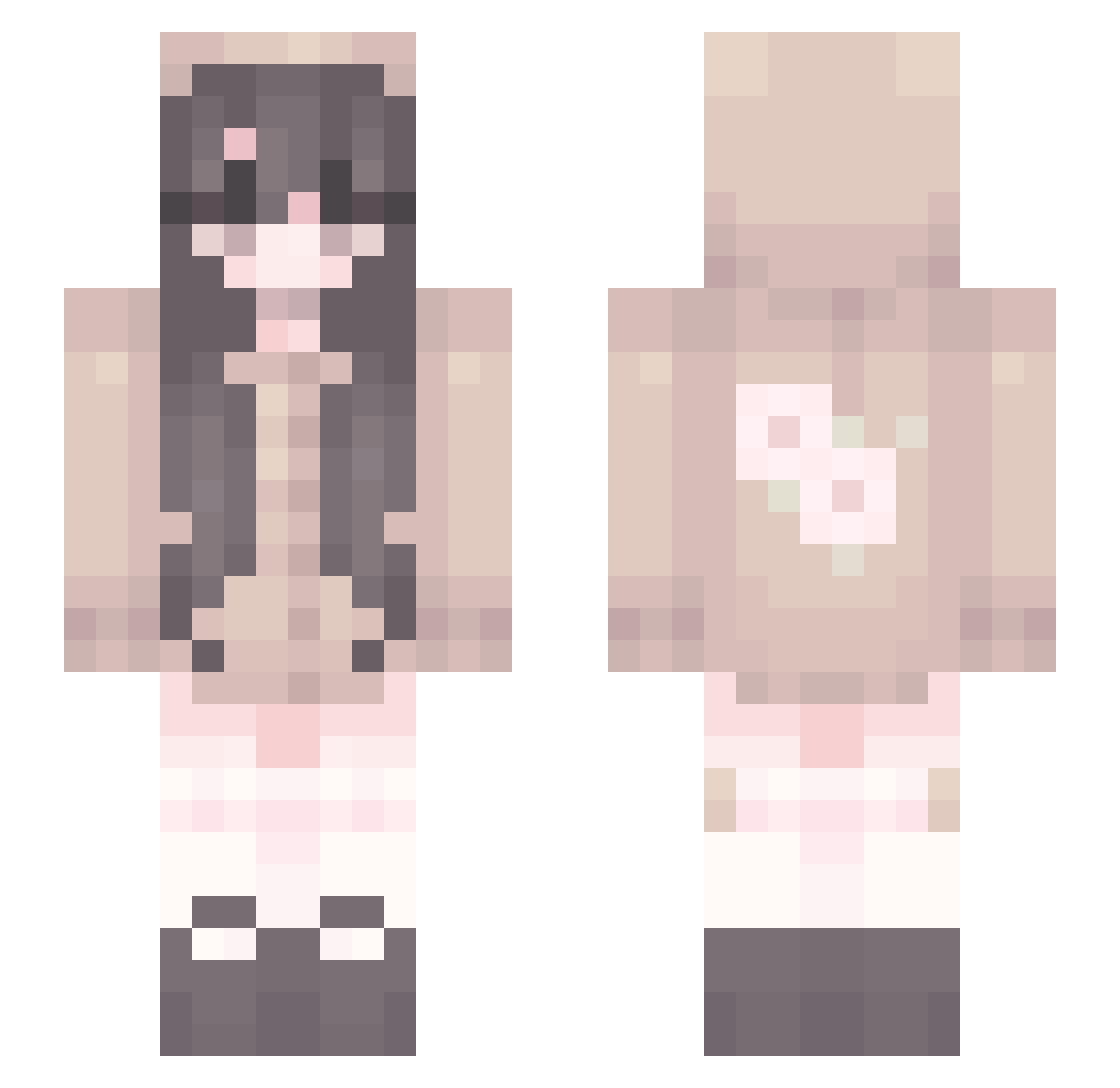 triteleia_ Minecraft skin, front and back view