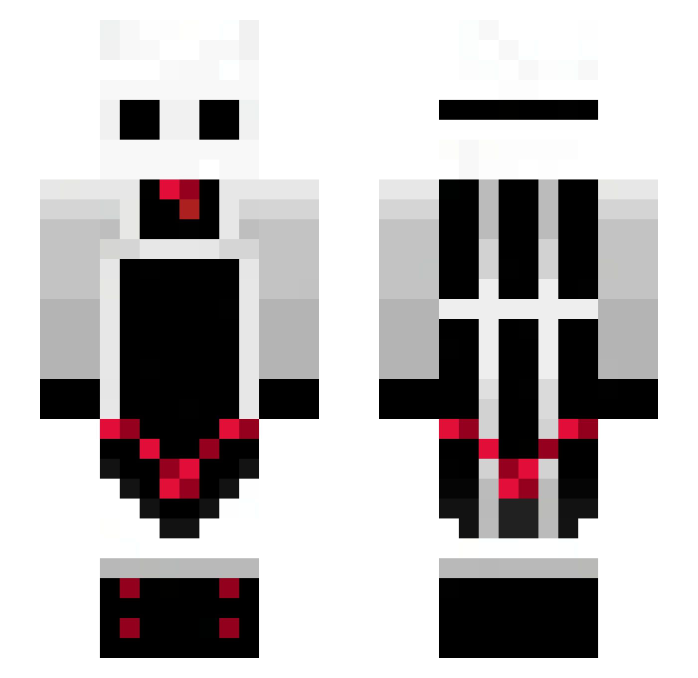 Azarified Minecraft skin, front and back view