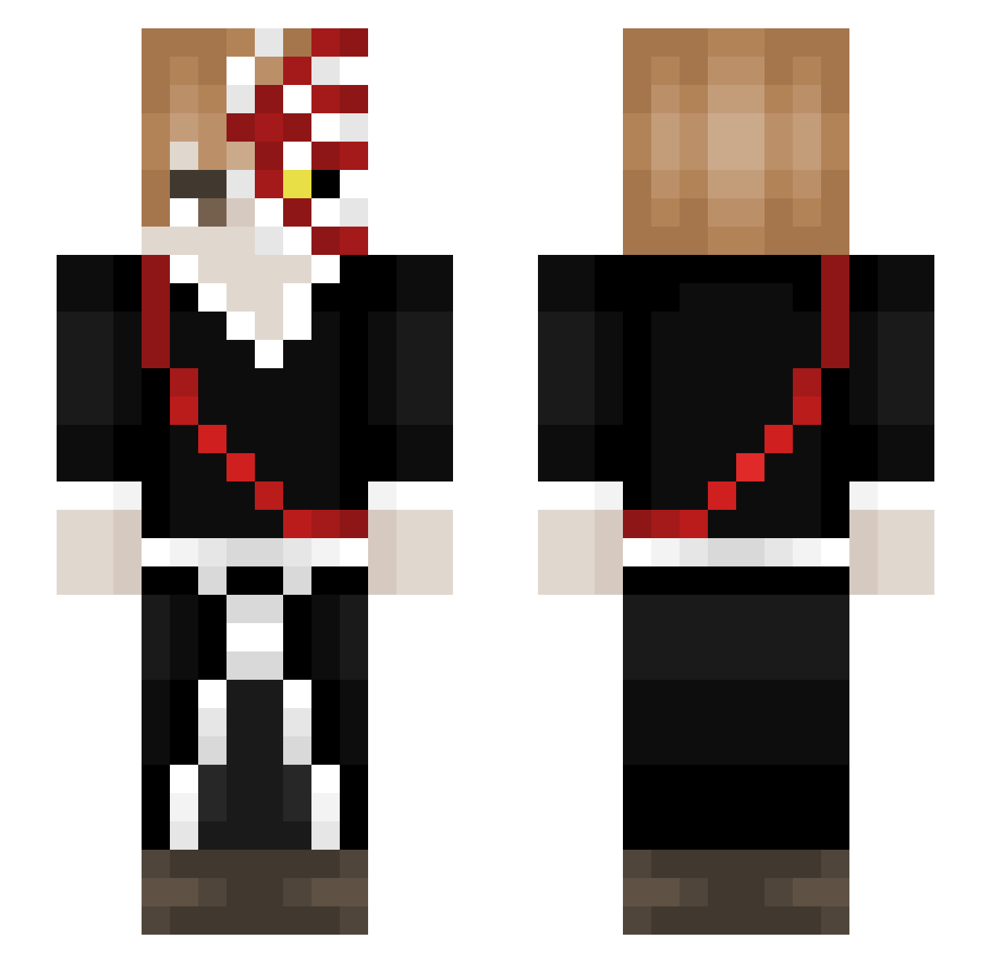JordanoCookies Minecraft skin, front and back view