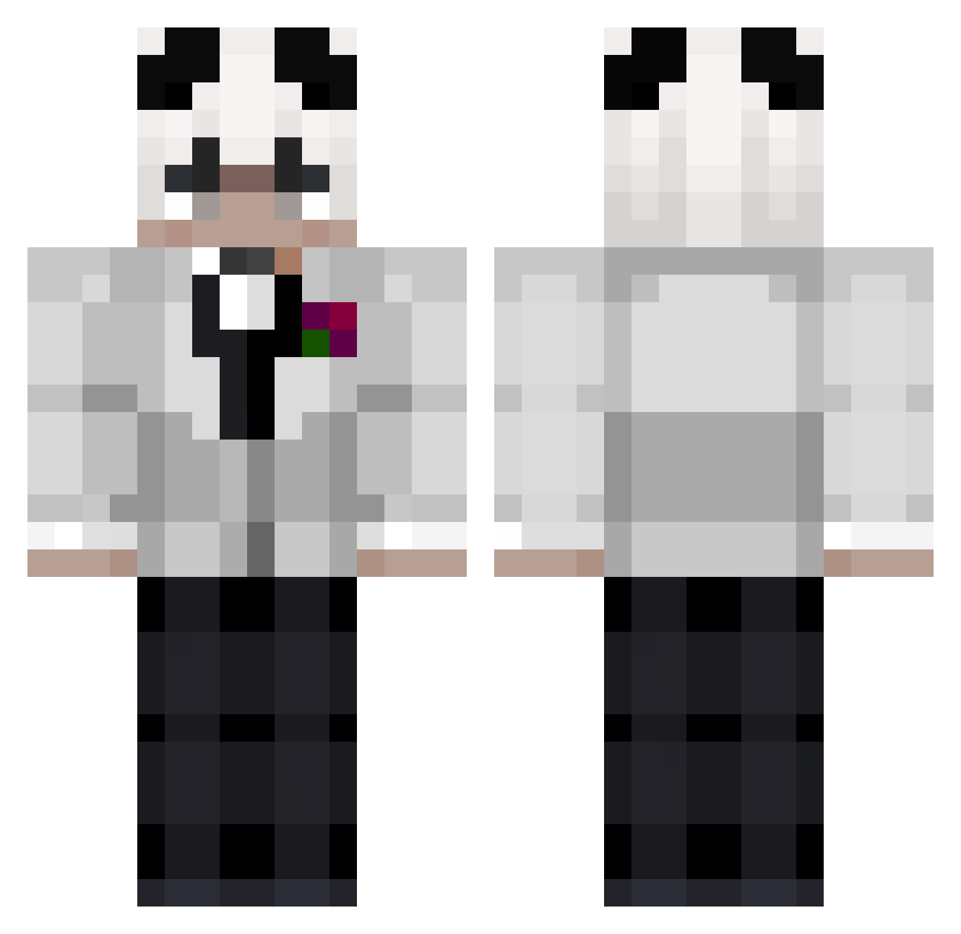 xkzN_G Minecraft skin, front and back view