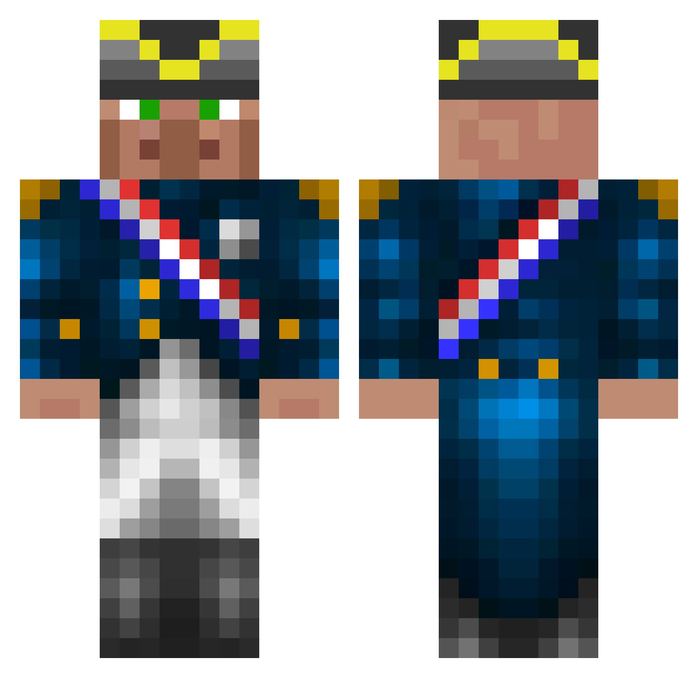 LioGame2011 Minecraft skin, front and back view