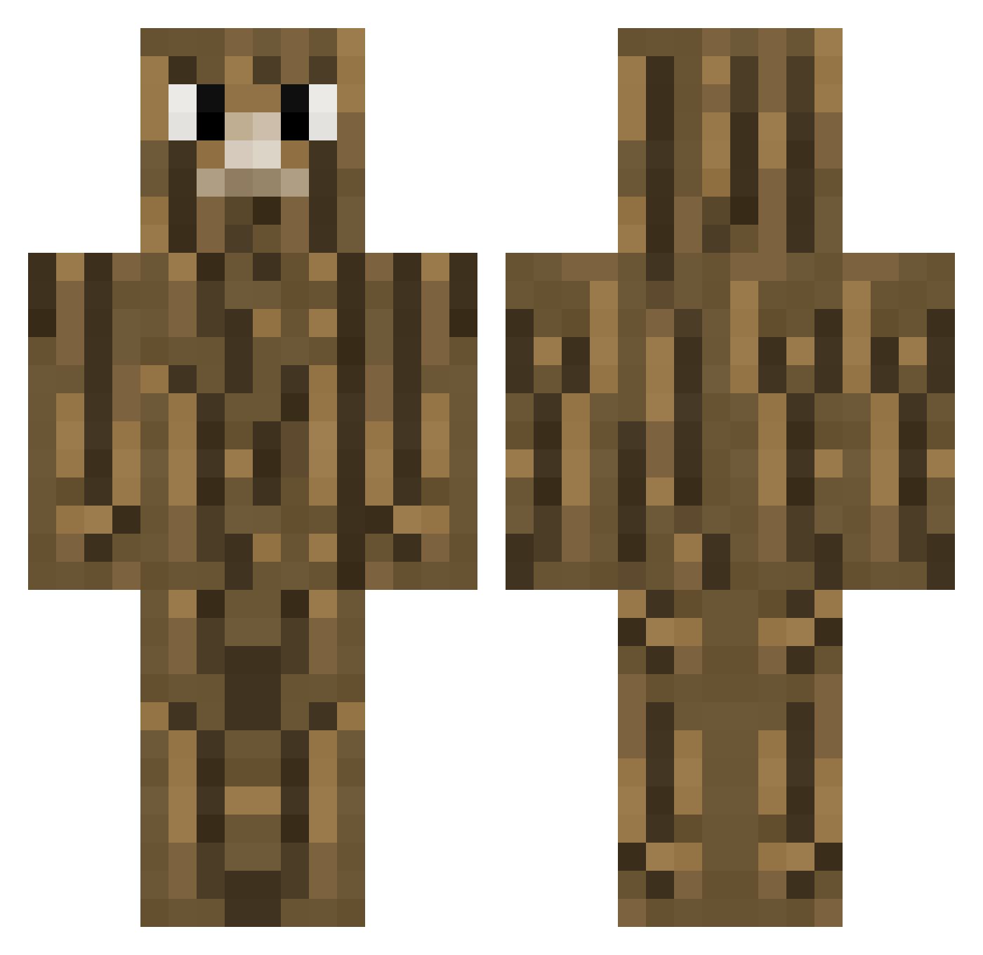 krohnieburger Minecraft skin, front and back view