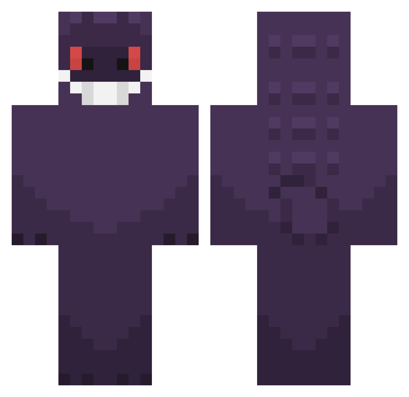 Dinardo6656 Minecraft skin, front and back view