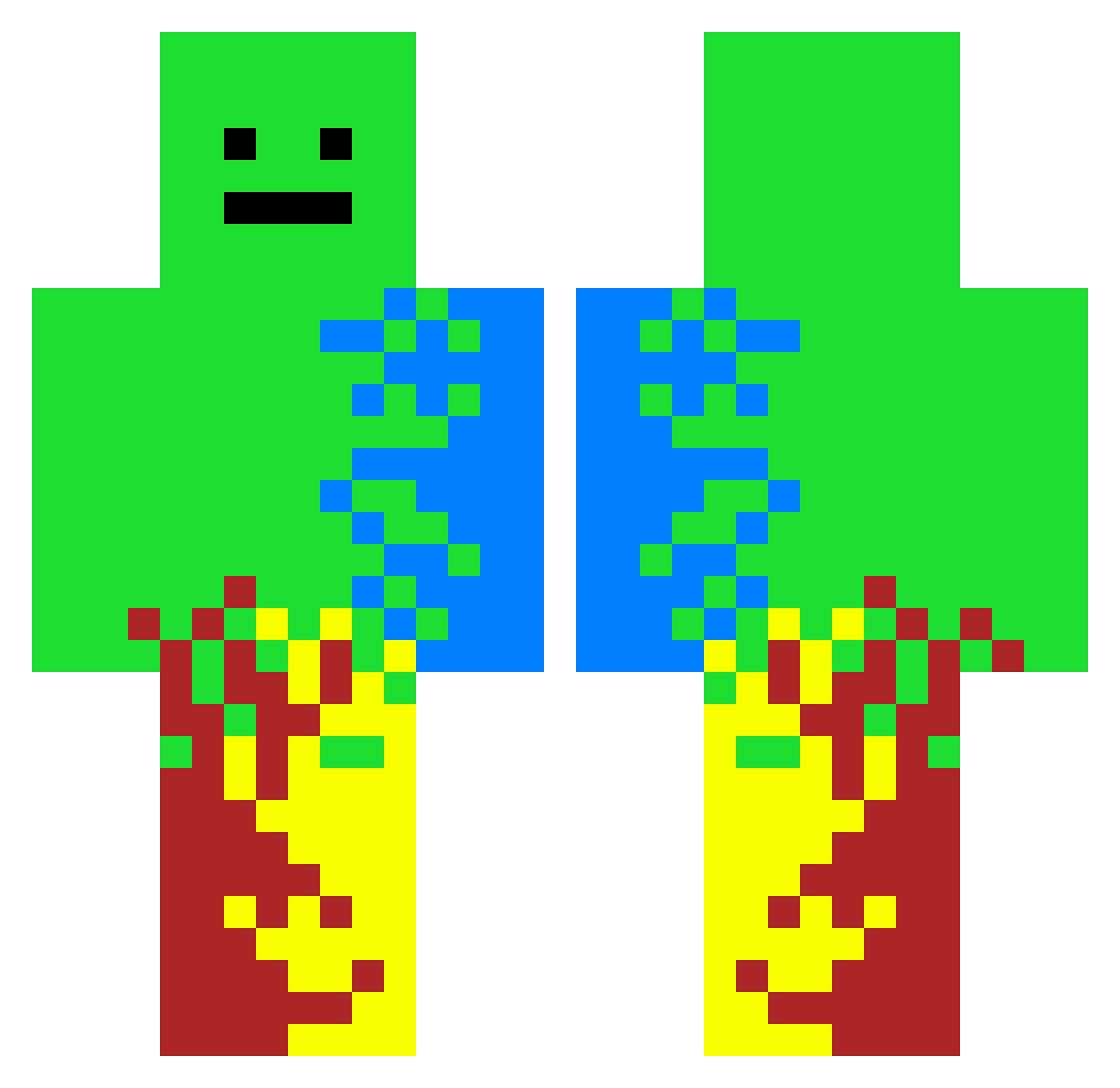 The_Organist_TWM Minecraft skin, front and back view