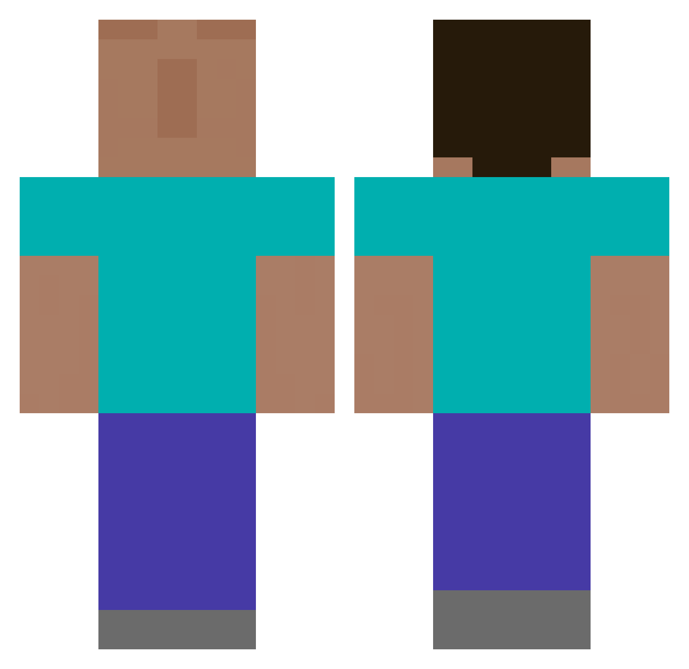 WladekDabrowski Minecraft skin, front and back view