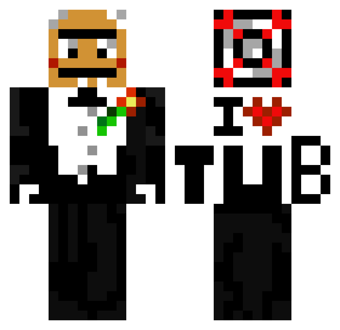 IdoAteYourMother Minecraft skin, front and back view