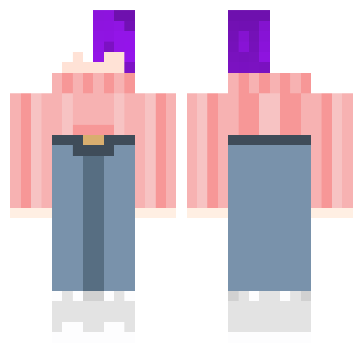Starzoomer3344 Minecraft skin, front and back view