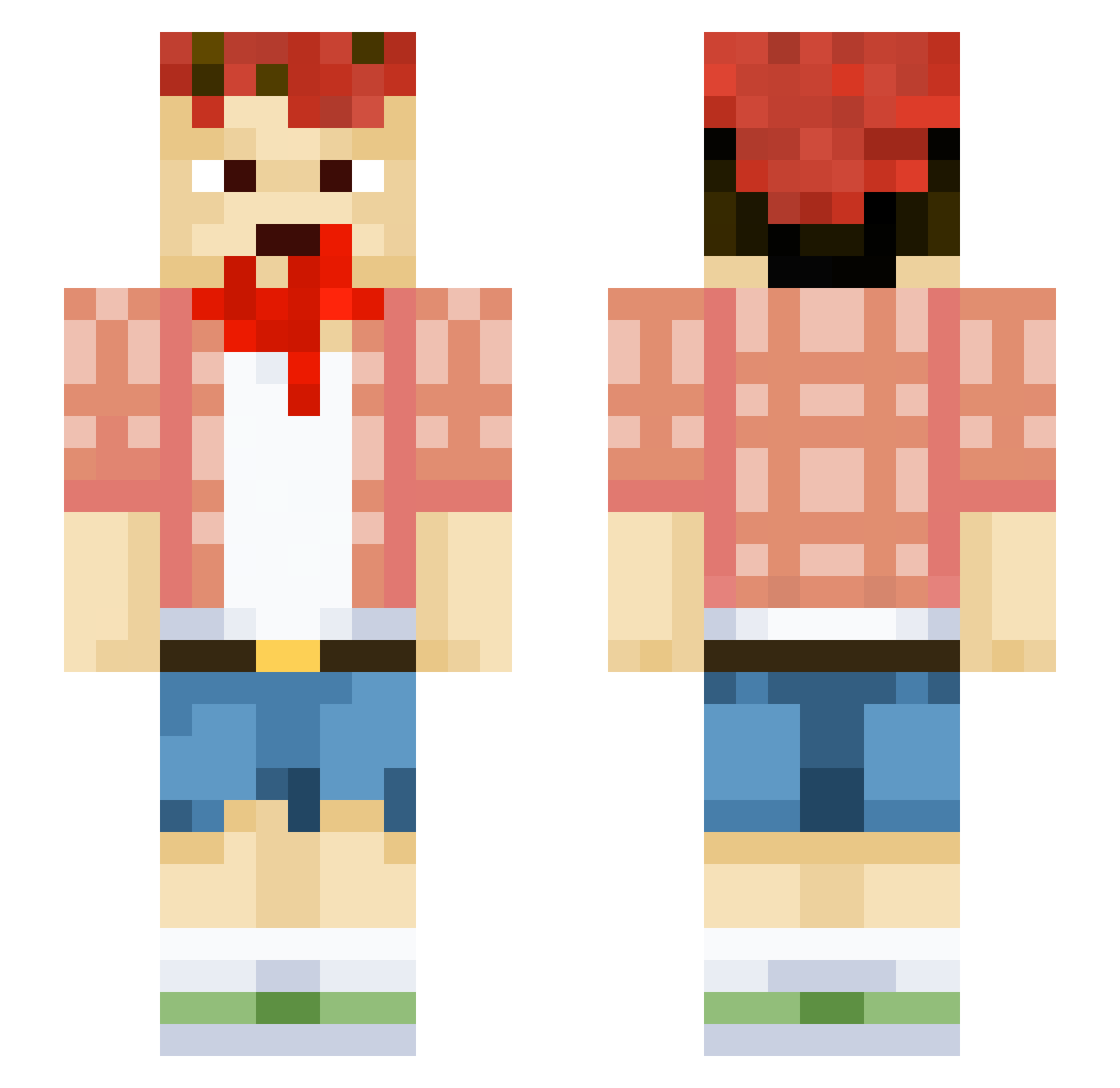 draakiiii Minecraft skin, front and back view
